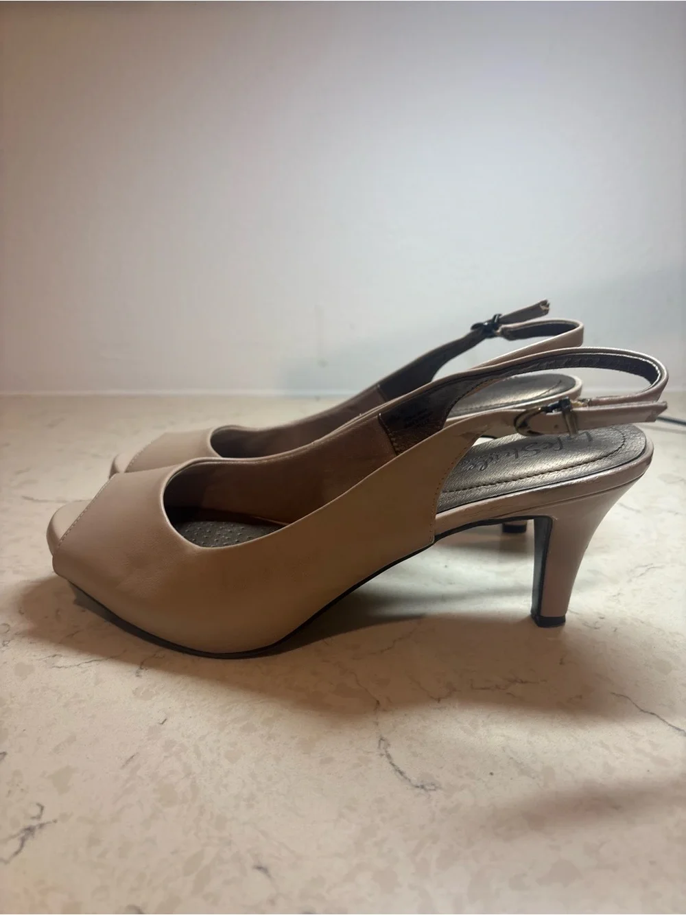 Life Stride |  Slingback Peep-Toe Heels | Size 10 - Picture 3 of 7